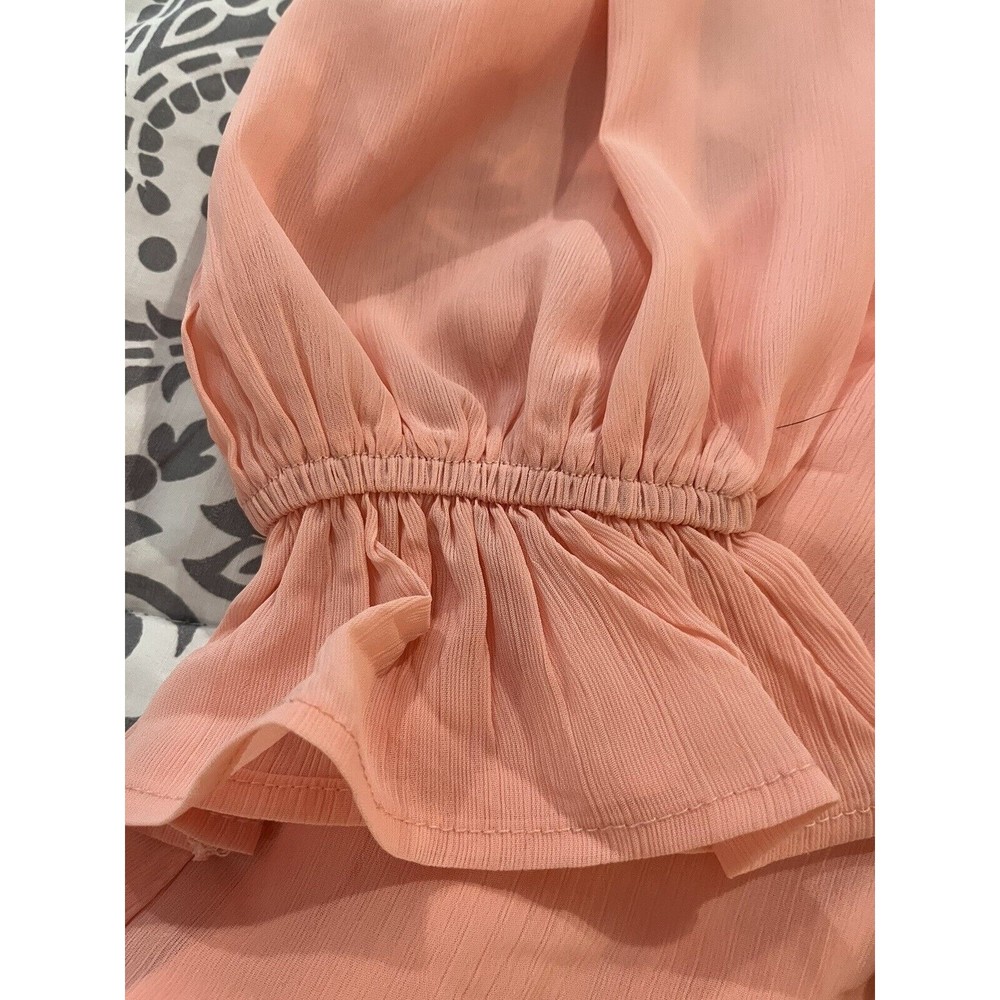 zescia womans sexy long sleeve dress w/tie, smocked waist sz womans sm NWT - Picture 9 of 14